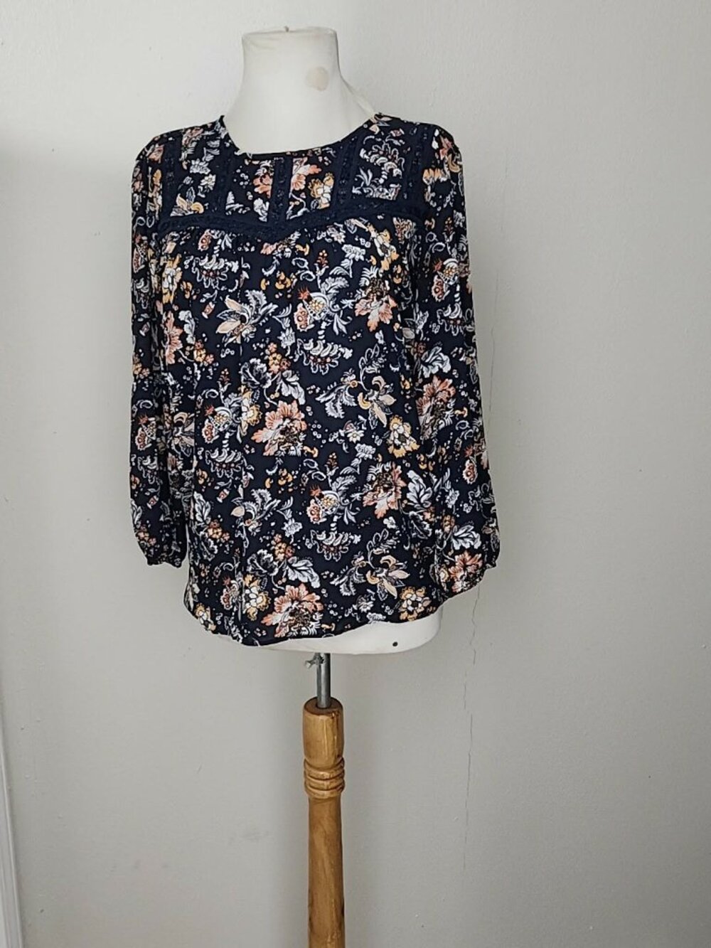 Loft chiffon and knit top, sz XS